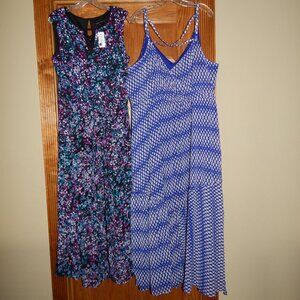 LOT 2 Women's LANE BRYANT Long Maxi Dress Floral is NWT Size 26 & 26/28